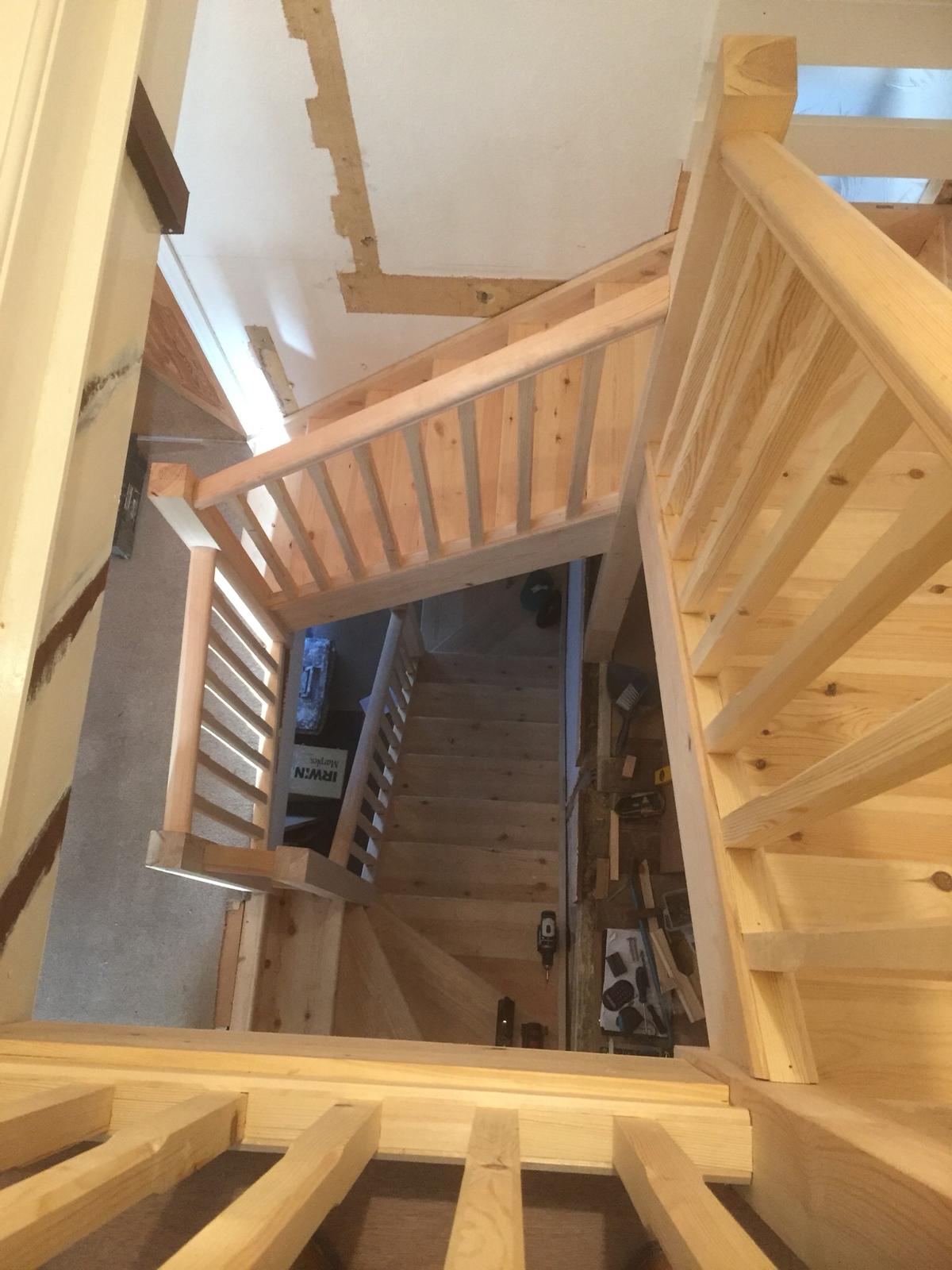 Softwood staircase