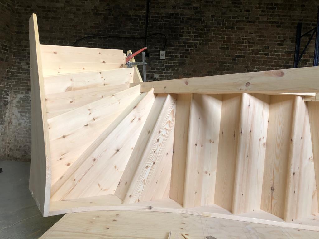 Softwood Pine Bespoke Staircase - North London