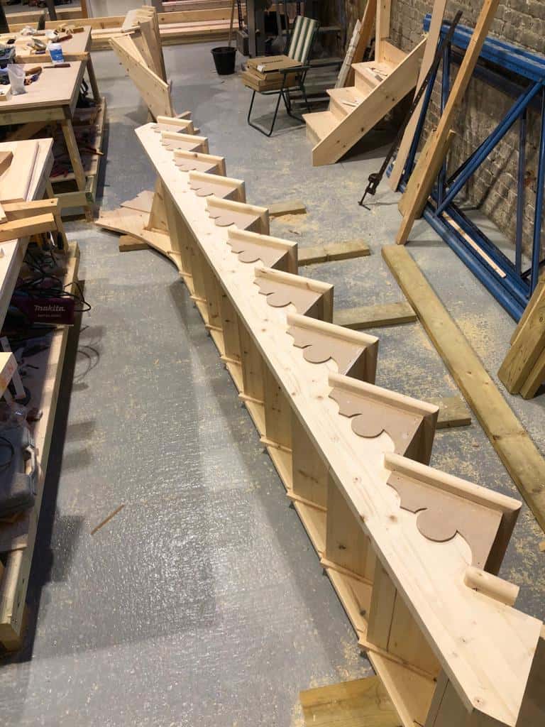 Purpose made cut & mitred string staircase – London