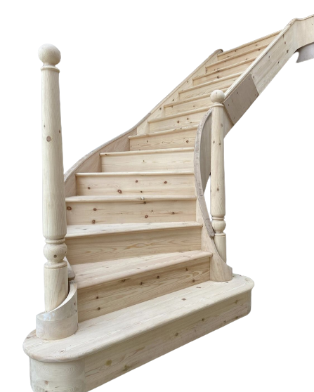 curved staircase no background