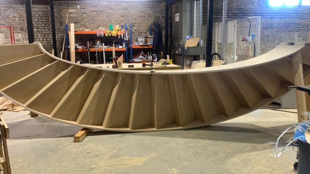 bespoke curved oak staircase