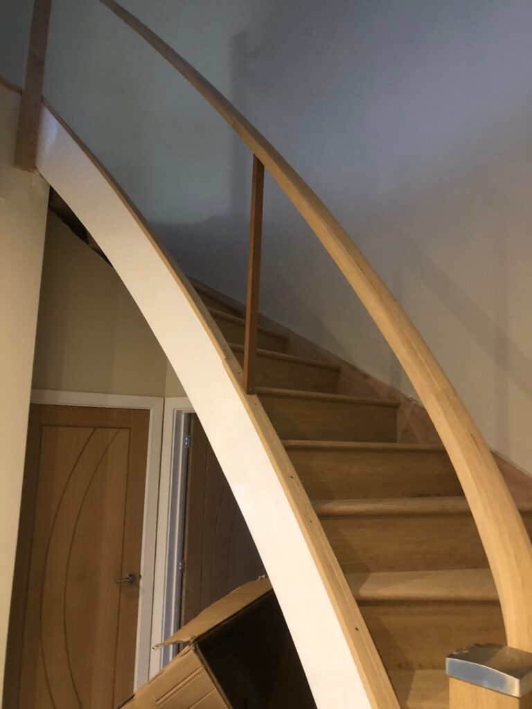 bespoke curved oak staircase